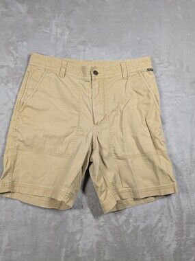 Howler Brothers Clarksville Walk Shorts Mens 32 Khaki Tan Stretch Twill 8in